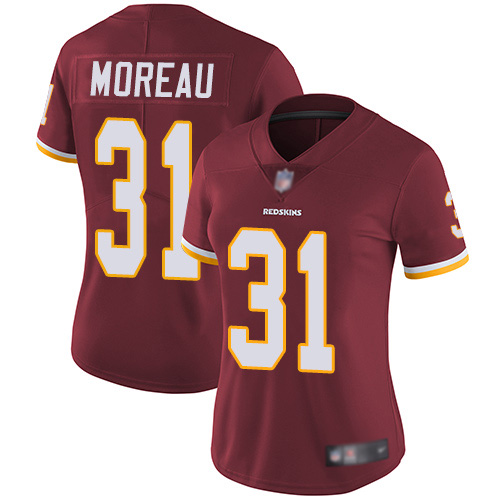 Washington Redskins Limited Burgundy Red Women Fabian Moreau Home Jersey NFL Football 31 Vapor